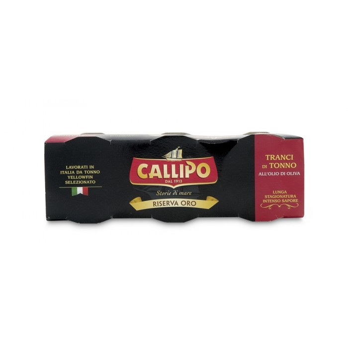 Tranci di tonno all'olio di oliva Riserva Oro gr 70x3 - scatola
