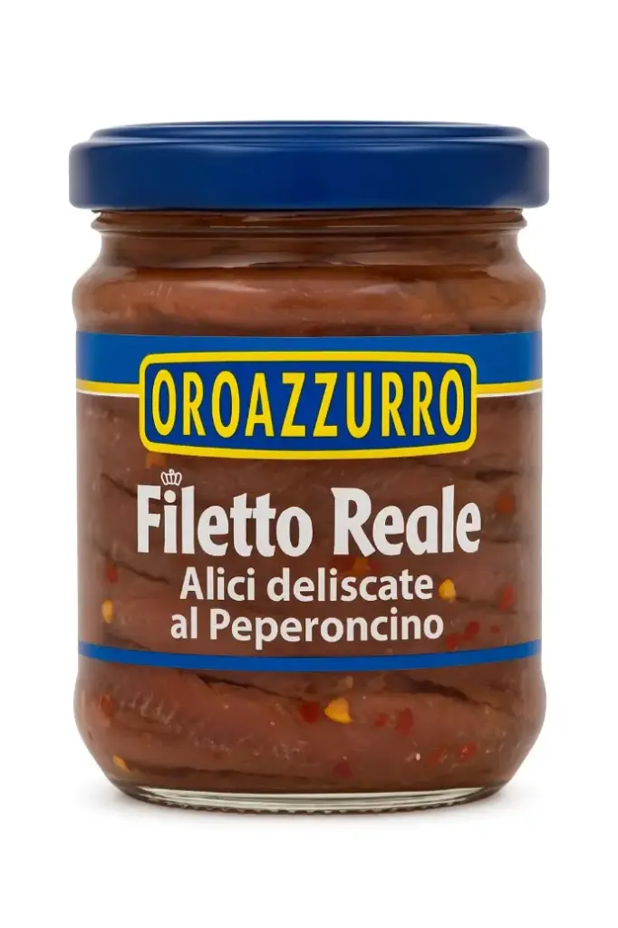 Filetto Reale di Alici al Peperoncino piccante in olio EVO