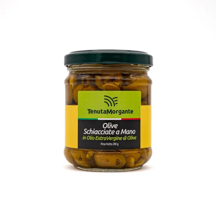 Olive schiacciate in Olio EVO